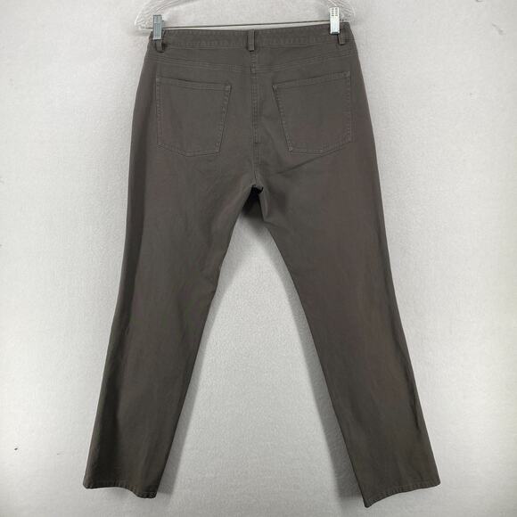 EILEEN FISHER Pants S Organic Cotton Twill Stretch Slim Straight 5 Pocket Gray - Picture 3 of 12